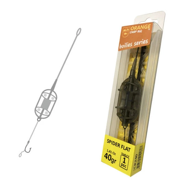 Life-Orange In-Line Carp Rig Spider Flat 30g 4 Life-Orange In-Line Carp Rig Spider Flat 30g - Afbeelding 2