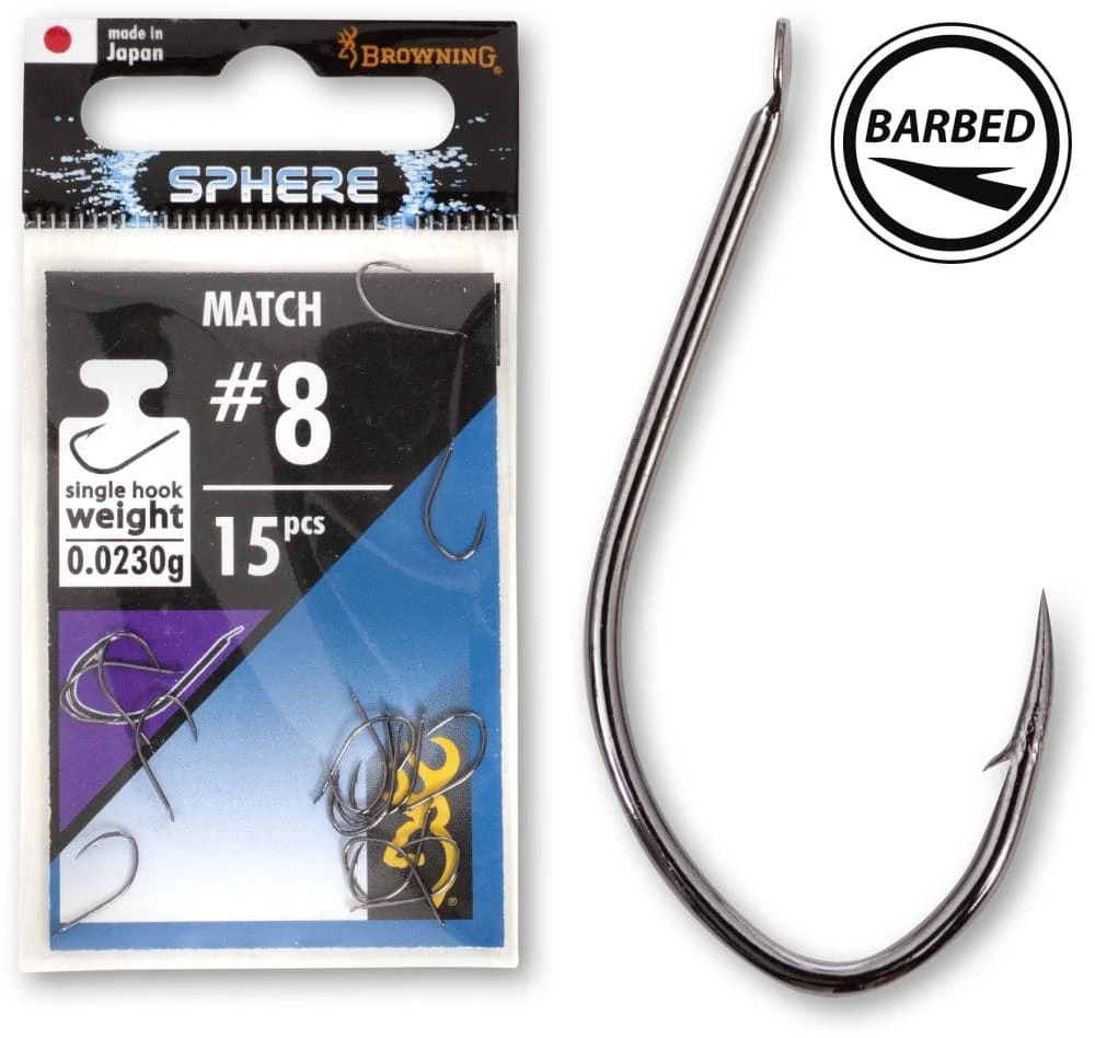 Browning Sphere Match Hook Black Nickel 18 (15 Stuks) 3 Browning Sphere Match Hook Black Nickel 18 (15 Stuks)