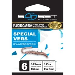 Sunset HM RS Competition Special Sea Worms Fluorocarbon Leaders 150cm 0,35mm Size 1 (8 Stuks) 5 Sunset HM RS Competition Special Sea Worms Fluorocarbon Leaders 150cm 0,35mm Size 1 (8 Stuks) -Hengelsport Winkel e85eed669f841eb7